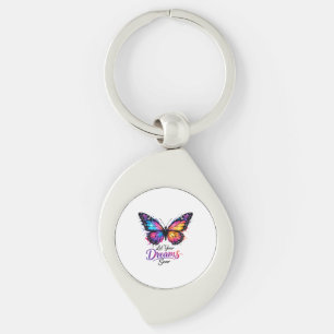 Chaveiro Deixe Seus Sonhos Voar – Borboleta Colorida