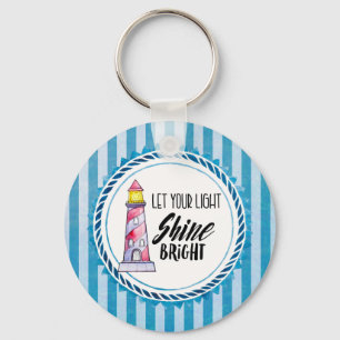 Chaveiro Deixe sua tipografia brilhante do farol do brilho