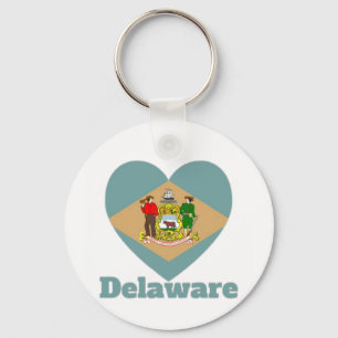 Chaveiro Delaware Heart Flag