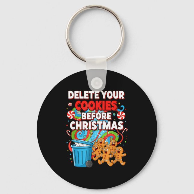 Chaveiro Delete Cookies Funny Christmas Cookie  (Frente)