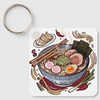 Chaveiro Deliciosos Ramen Japoneses e Bolinhos Gyoza.