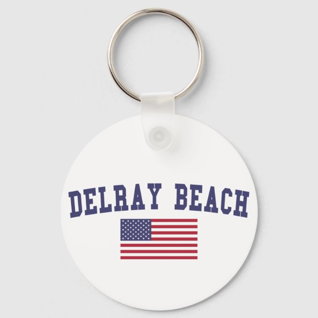 Chaveiro Delray Beach EUA Flag (Frente)