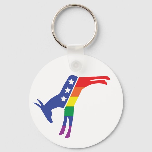 Chaveiro Democrata Orgulho gay Donkey (Frente)