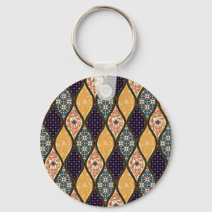 Chaveiro Denim Blue Art Nouveau