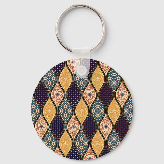 Chaveiro Denim Blue Art Nouveau (Frente)