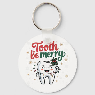 Chaveiro Dente Seja Alegre Natal Divertido Dentista Odontol