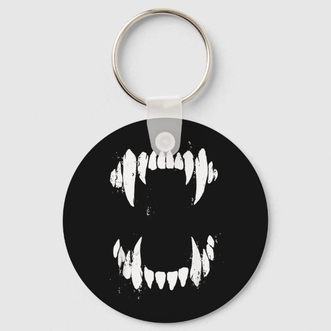 Chaveiro Dentes de Monstro de Vampiro de Lobo de Terror de  (Frente)