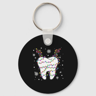 Chaveiro Dentes de rena engraçados higiene dental árvore de
