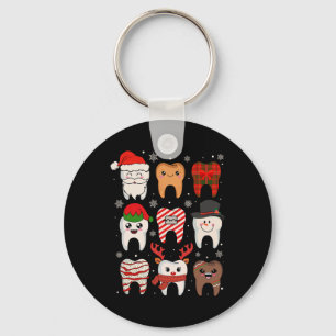 Chaveiro Dentes Natalino Dentário Divertido Natal Dentista 