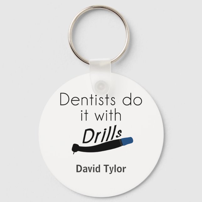 Chaveiro Dentistas façam com brocas (Frente)