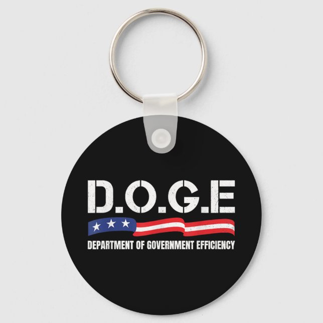 Chaveiro Departamento De Cães De Eficiência De Governo _1 (Frente)