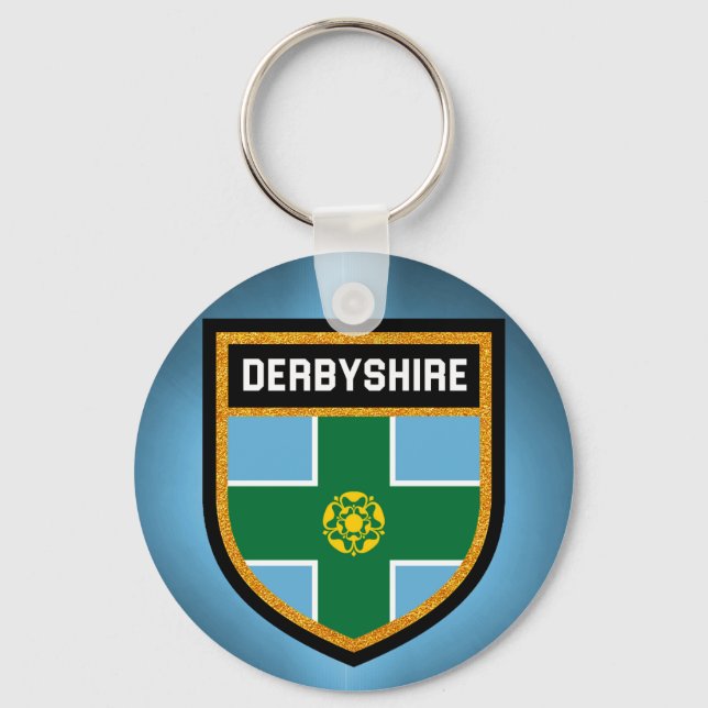 Chaveiro Derbyshire Flag (Frente)