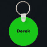 Chaveiro Derek<br><div class="desc">chaveiro verde limão com escrevendo.</div>