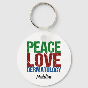 Chaveiro Dermatologia de Amor de Paz Personalizada