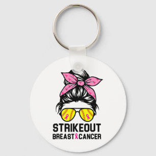 Chaveiro Descubra o Softball de Consciência do Cancer da Ma