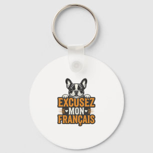 Chaveiro Desculpe Meu Francês Bulldog Francês Vintage