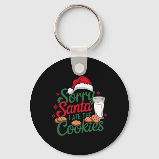 Chaveiro Desculpe Papai Noel Eu Comi Os Biscoitos Comilão d (Frente)