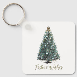 Chaveiro Desejos Festivos. design de árvore de Natal