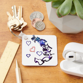 Chaveiro Desencadear Meu Toque de Chave Quadrado do Coração