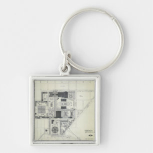 Chaveiro Desenho aéreo do conceito da agulha do espaço