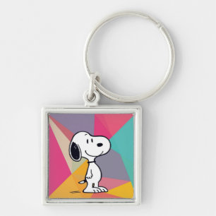 Chaveiro Desenho Animado de Beagle Divertido Arte Pop Geomé