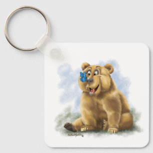 Chaveiro Desenho animado de borboleta e urso