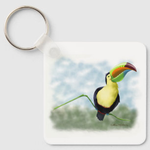 Chaveiro Desenho Animado de Tucano Feliz