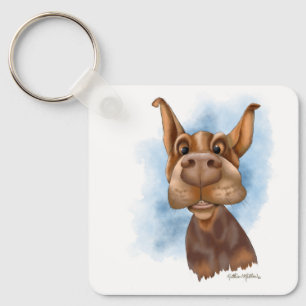Chaveiro Desenho animado do Doberman Boop the Snoot