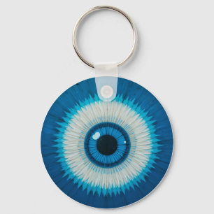 Chaveiro Desenho Artístico do Olho do Mal Azul