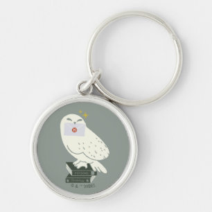 Chaveiro Desenho Caprichoso da Hedwig com Carta