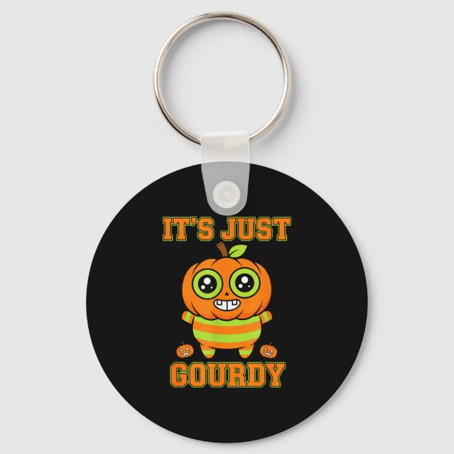 Chaveiro desenho de abóbora gourdy de Halloween jack o'lane (Frente)