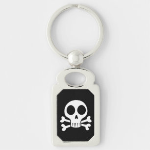 Chaveiro Desenho de Caveira Pirata