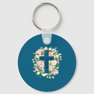 Chaveiro Desenho de Escritura Cristã Feliz Jesus Ressuscita