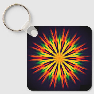 Chaveiro Desenho de Flor de Caleidoscópio-21855