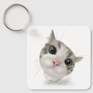 Chaveiro Desenho de gatinho malhado fofo