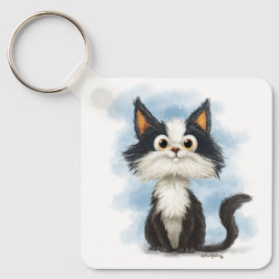 Chaveiro Desenho de gato de smoking fofo