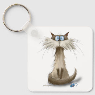 Chaveiro Desenho de Gato Siamês