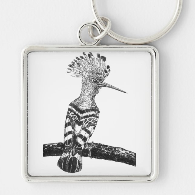 Chaveiro Desenho de Hoopoe (Frente)