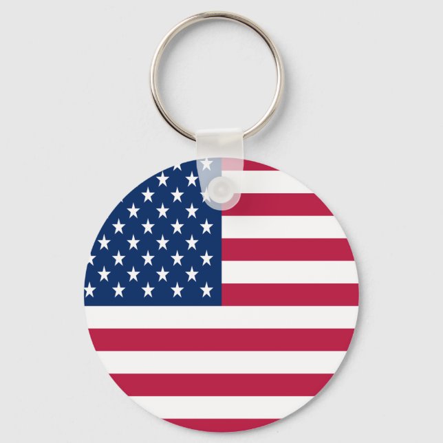 Chaveiro Desenho de Orgulho da Bandeira Americana dos EUA (Frente)