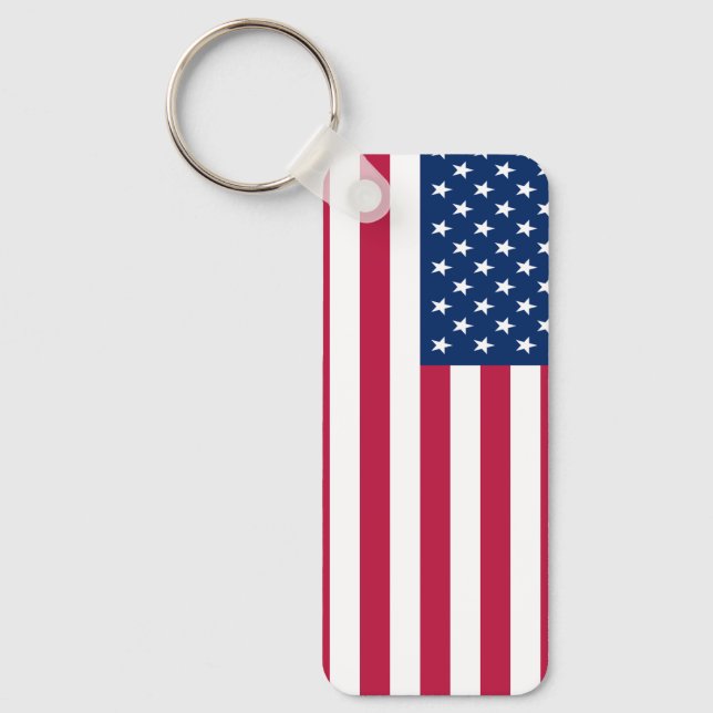 Chaveiro Desenho de Orgulho da Bandeira Americana dos EUA (Frente)