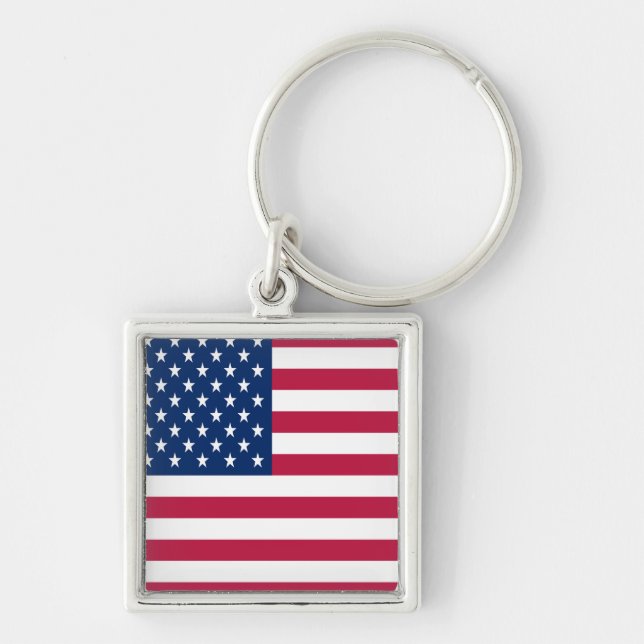Chaveiro Desenho de Orgulho da Bandeira Americana dos EUA (Frente)