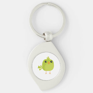 Chaveiro Desenho de Pássaro Verde