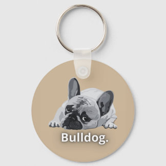 Chaveiro Desenho de Rosto Forte de Bulldog