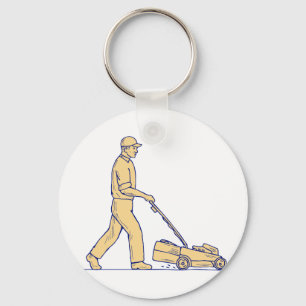 Chaveiro Desenho de sega do Lawnmower do jardineiro