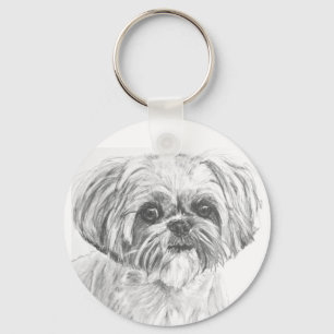 Chaveiro Desenho de Shih Tzu