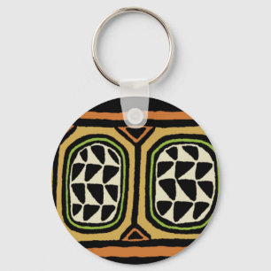 Chaveiro Desenho de Têxtil Kuba Africano