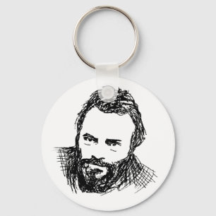 Chaveiro Desenho de tinta dura de hitch