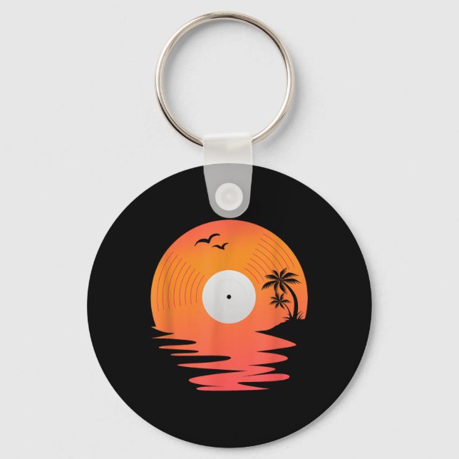 Chaveiro Desenho de Turntables de Praia do Registro de Vini (Frente)