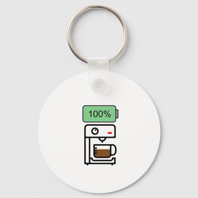 Chaveiro Desenho de vício em café (Frente)