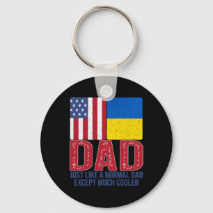 Chaveiro Desenho do Papai da Bandeira Americana Ucraniana V